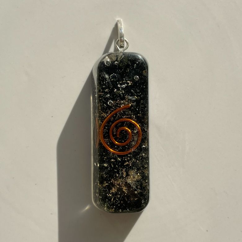 Orgonite Black Tourmaline Pendant - Rectangle Orgonite Black Tourmaline Pendant - Rectangle